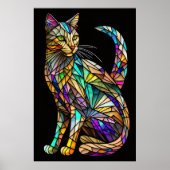 Aquarellfarben aus Glas Art Katze 2:3 Poster (Vorne)