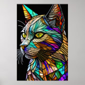 Aquarellfarben aus Glas Art Katze 2:3 Poster (Vorne)