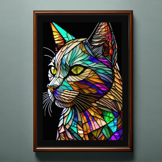 Aquarellfarben aus Glas Art Katze 2:3 Poster