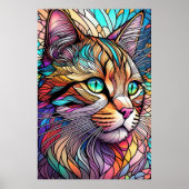 Aquarellfarben aus Glas Art Katze 2:3 Poster (Vorne)