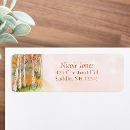 Aquarellfarben Autumn Aspen Trees