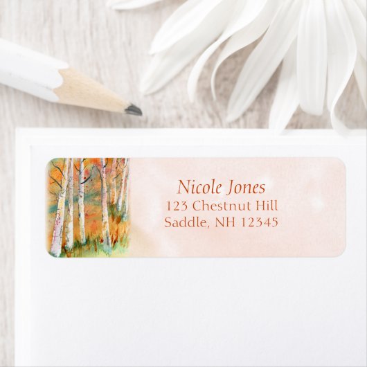 Aquarellfarben Autumn Aspen Trees (Insitu)