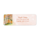 Aquarellfarben Autumn Aspen Trees (Vorne)