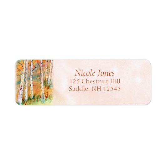 Aquarellfarben Autumn Aspen Trees (Vorne)