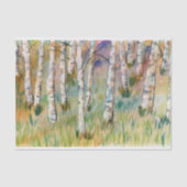 Aquarellfarben Autumn Aspen Trees Seidenpapier (Vorderseite)