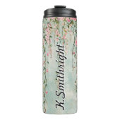 Aquarellfarben beeinflussende Pflanze mit Rose Thermosbecher (Vorderseite)