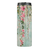 Aquarellfarben beeinflussende Pflanze mit Rose Thermosbecher (Rückseite)