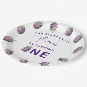 Aquarellfarben BlackBerry 1. Party Pappteller (Schrägansicht)