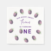 Aquarellfarben BlackBerry 1. Party Serviette (Vorderseite)