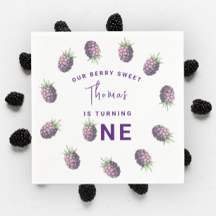 Aquarellfarben BlackBerry 1. Party Serviette