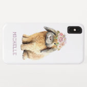 Aquarellfarben Bläschen Kaninchen Personalisierter Case-Mate iPhone Hülle (Rückseite (Horizontal))