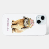 Aquarellfarben Bläschen Kaninchen Personalisierter Case-Mate iPhone Hülle (Rückseite (Horizontal))