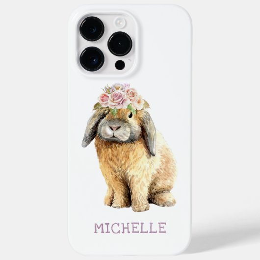 Aquarellfarben Bläschen Kaninchen Personalisierter Case-Mate iPhone Hülle (Rückseite)