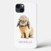 Aquarellfarben Bläschen Kaninchen Personalisierter Case-Mate iPhone Hülle (Rückseite)