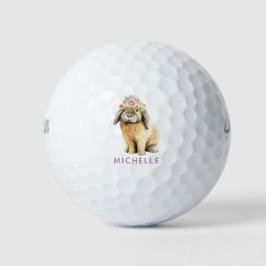 Aquarellfarben Bläschen Kaninchen Personalisierter Golfball