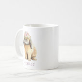 Aquarellfarben Bläschen Kaninchen Personalisierter Kaffeetasse (Vorderseite Links)