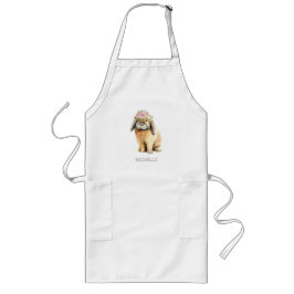 Aquarellfarben Bläschen Kaninchen Personalisierter Lange Schürze