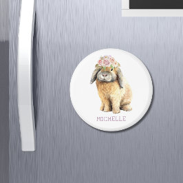 Aquarellfarben Bläschen Kaninchen Personalisierter Magnet