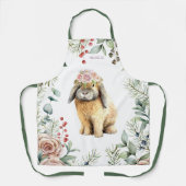 Aquarellfarben Bläschen Kaninchen Personalisierter Schürze (Vorderseite)