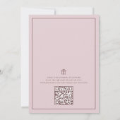 Aquarellfarben Bläschen Pink QR Code Geschenkkarte Einladung (Rückseite)