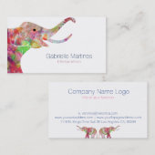 Aquarellfarben Bläserelementar Illustration Visitenkarte (Vorne/Hinten)