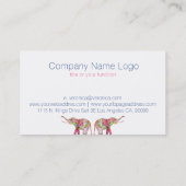 Aquarellfarben Bläserelementar Illustration Visitenkarte (Rückseite)