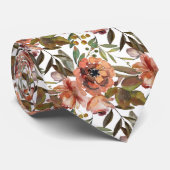 Aquarellfarben Bläserner Herbst Blume Krawatte (Gerollt)