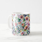 Aquarellfarben Bläsernes Nahtloses Muster Kaffeetasse (Vorderseite Links)