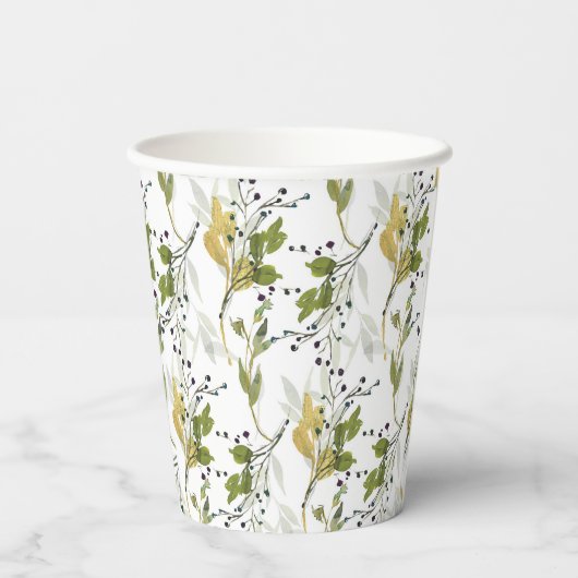 Aquarellfarben Bläsernes Nahtloses Muster Pappbecher (Rückseite)