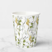 Aquarellfarben Bläsernes Nahtloses Muster Pappbecher (Links)