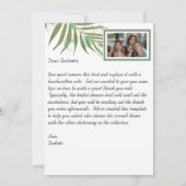 Aquarellfarben Blätter 03 Brautparty Danke Karte (Rückseite)