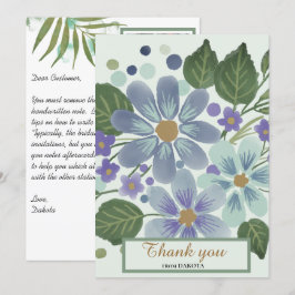 Aquarellfarben Blätter 03 Brautparty Danke Karte