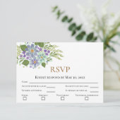Aquarellfarben-Blätter 04b Hochzeitsszenario RSVP (Stehend Vorderseite)