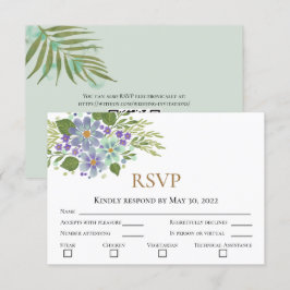 Aquarellfarben-Blätter 04b Hochzeitsszenario RSVP 