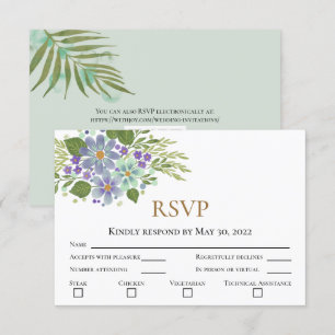 Aquarellfarben-Blätter 04b Hochzeitsszenario RSVP 