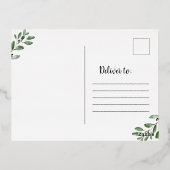 Aquarellfarben Blätter Ankündigung über die Bewegu (Rückseite)