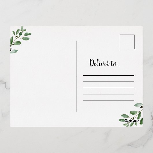 Aquarellfarben Blätter Ankündigung über die Bewegu (Rückseite)