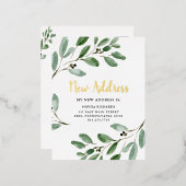 Aquarellfarben Blätter Ankündigung über die Bewegu (Vorderseite/Rückseite)