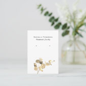 Aquarellfarben Blätter Boutique Schmuck Ohrring-An Visitenkarte (Stehend Vorderseite)