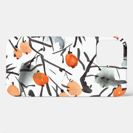 Aquarellfarben Blätter Case-Mate iPhone Hülle (Rückseite (Horizontal))