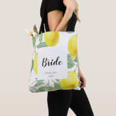 Aquarellfarben-Blätter Gelbe Weiße Hochzeit Tasche (Von Nahem)