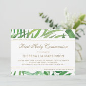 Aquarellfarben-Blätter mit Kreuzheiliger Kommune Einladung (Stehend Vorderseite)