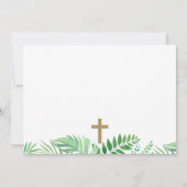 Aquarellfarben-Blätter mit Kreuzheiliger Kommune Einladung (Rückseite)