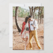 Aquarellfarben Blätter Monogramm Foto Hochzeit RSV Einladung (Rückseite)