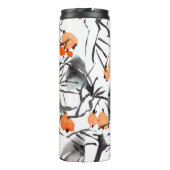 Aquarellfarben Blätter Thermosbecher (Rückseite)