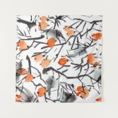 Aquarellfarben Blätter Wandteppich (Vorderseite (Horizontal))