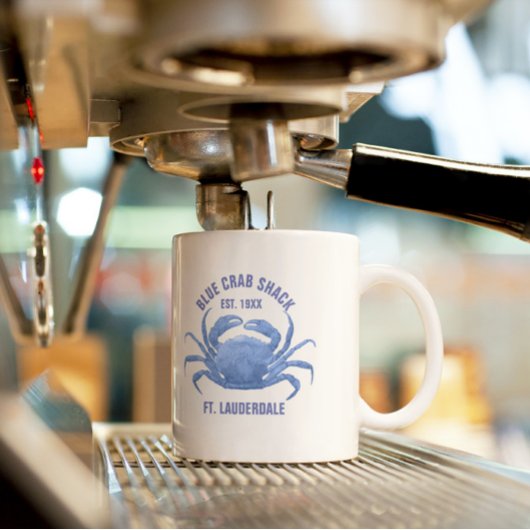 Aquarellfarben Blau-Krebserkennung - Benutzerdefin Zweifarbige Tasse