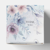 Aquarellfarben Blau Pink Floral Gefallen Box Geschenkschachtel (Oben)
