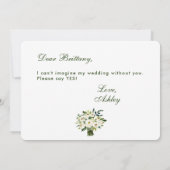 Aquarellfarben Blau Weiße Hochzeit Braun B Einladung (Rückseite)