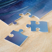 Aquarellfarben - Blaue Hintergrundfarbe Puzzle (Seite)